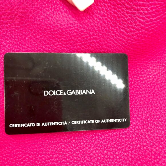 Dolce & Gabbana Pink Pebbled Leather Satchel Bag - Picture 15 of 16